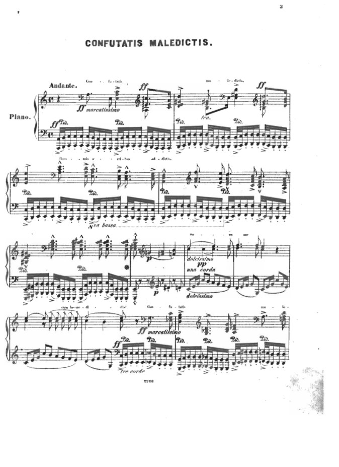 Liszt S.550 · Confutatis와 Lacrimosa 피아노 독주 편곡